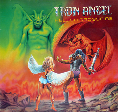 IRON ANGEL - Hellish Crossfire album front cover vinyl record